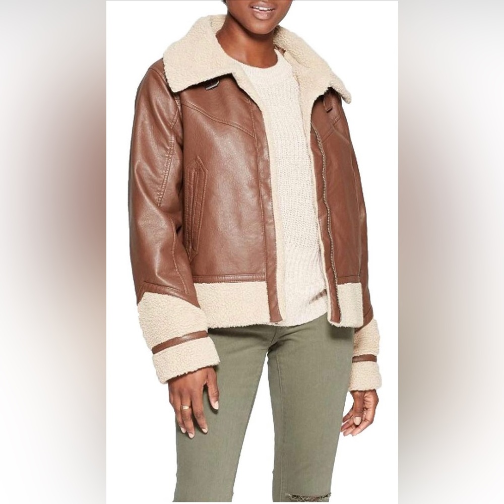Universal Thread Faux Shearling Sherpa Moto Jacket